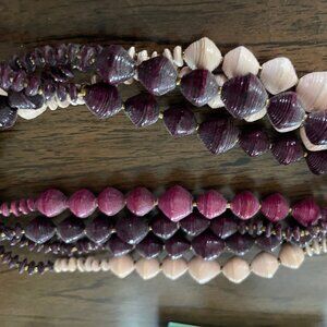 Noonday Collection Pink Paper Bead Necklace  - So Pretty
